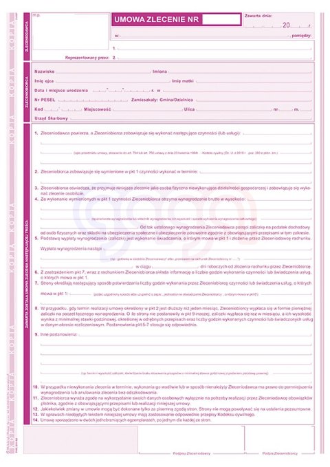 511-1U Umowa zlecenie 511-1U