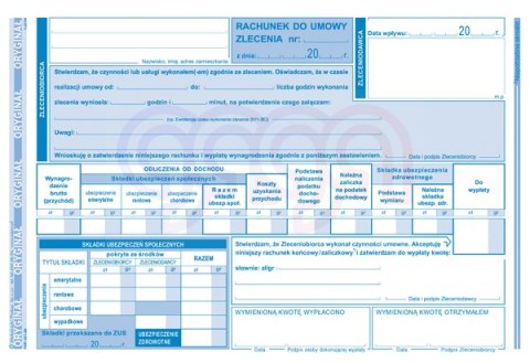 511-3h Rachunek do umowy zlecenia 511-3H