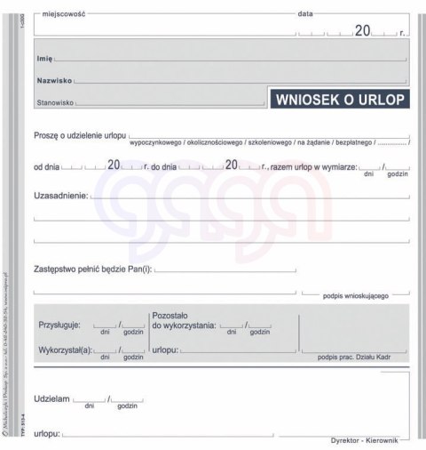 513-4 Wniosek o urlop 513-4