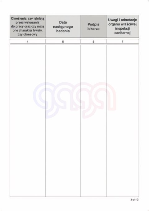 530-5 Książeczka zdrowia dla celów sanitarno-epidemiologicznych 530-5