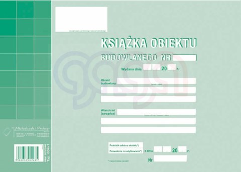 604-1N Książka obiektu budowlanego 604-1