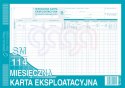 803-1 Miesięczna karta eksploatacyjna sm/114 (samochód ciężarowy) 803-1