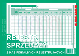 DRUK REJESTR SPRZEDAŻY Z KAS FISKALNYCH REJESTR.