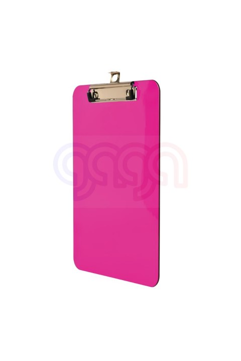Deska z metalowym klipem A5 różowa Tetis