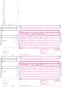 F-111-2 2-odcinkowe polecenie przelewu - wpłata gotówkowa z potwierdzeniem F-111-2