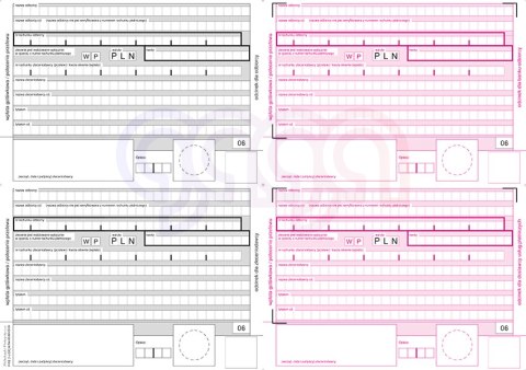 F-112-2 4-odcinkowe polecenie przelewu - wpłata gotówkowa F-112-2