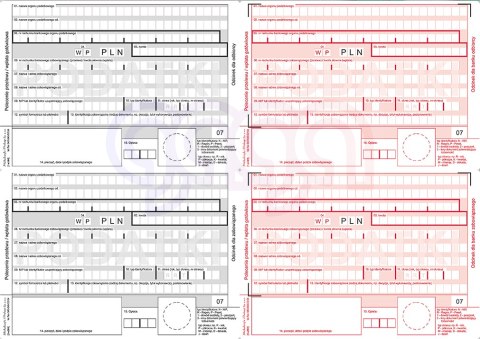 F-131-2 Podatki 4-odcinkowe polecenie przelewu - wpłata gotówkowa F-131-2
