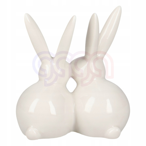 Figurka WIELKANOCNA całujące się zajączki 10 cm