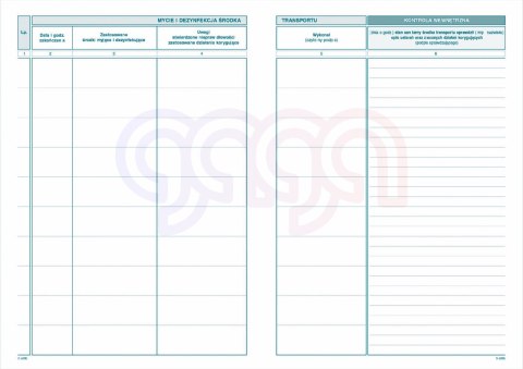 H91-3 Rejestr mycia i dezynfekcji komory ładunkowej środka transportu H-91-3