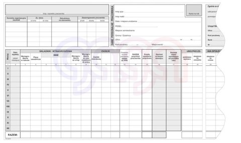 K11h Karty przychodów pracowników K-11h