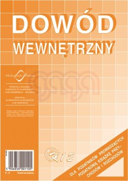 K12 Dowód wewnętrzny (dla podatników prowadzących podatkową księgę przychodow i rozchodów) K-12