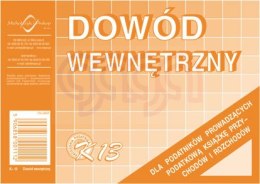 K13 Dowód wewnętrzny (dla podatników prowadzących podatkową księgę przychodów i rozchodów) K-13
