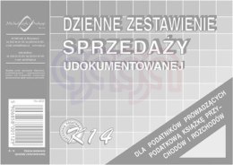 K14 Dzienne zestawienie sprzedaży udokumentowanej dla podatników prowadzących podatkową księgę przychodów i rozchodów K-14