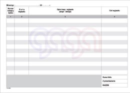 K17 Ewidencja przebiegu pojazdu K-17