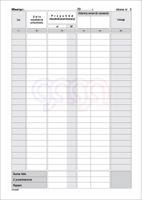 K4 Ewidencja sprzedaży K-4