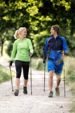 Kijki nordic walking trekingowe do chodzenia pro 135cm CZARNE