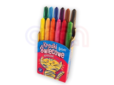 Kredki tetiski świecowe wykręc. 12 kol. Tetis