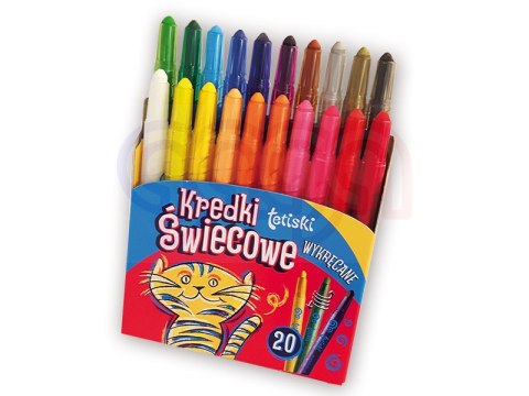 Kredki tetiski świecowe wykręc. 20 kol. Tetis