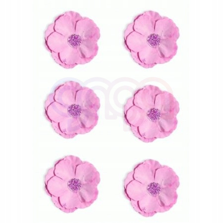 Kwiaty papierowe CLEMATIS, różowy 6 szt. 252012