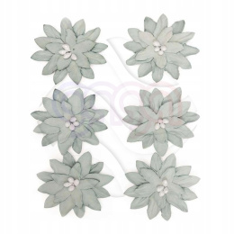 Kwiaty papierowe DALIA, szary ,samop 6 szt. 252010