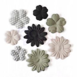 Kwiaty papierowe Płatki beż mix ,24 szt. 252017