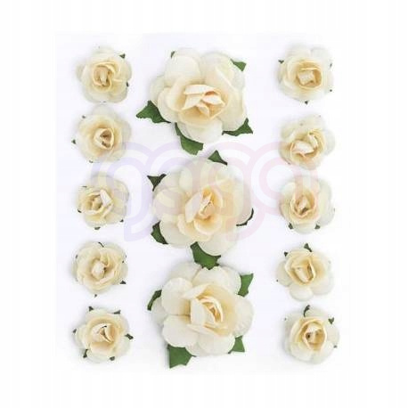 Kwiaty papierowe RÓŻE, brzoskwinia 13 szt. 252026