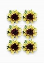 Kwiaty papierowe SŁONECZNIK, samop. 6 szt. 252022