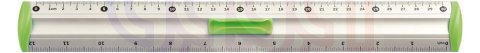 Linijka aluminiowa 20 cm, uchwyt ziel. Tetis