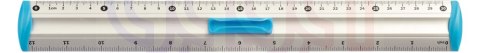 Linijka aluminiowa 30 cm, uchwyt ziel. Tetis