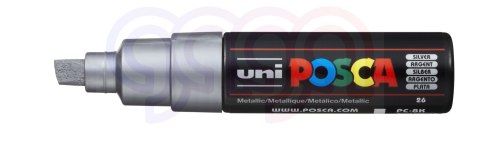 Marker z tuszem pigmentowym PC-8K srebrny POSCA UNPC8K/6SR