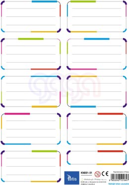 Naklejki na zeszyty i książki,zest. - 25 ark. Tetis