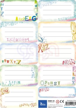 Naklejki na zeszyty i książki,zest. - 25 ark. Tetis