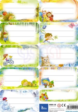 Naklejki na zeszyty i książki,zest. - 25 ark. Tetis