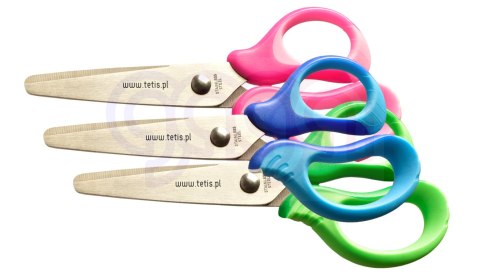 Nożyczki biurowe 5" (127 mm) mix 3 kol. Tetis