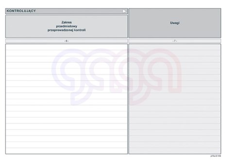 P10u Książka kontroli P-10U