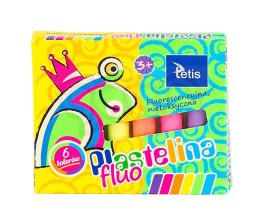 Plastelina fluorescencyjna 6 kol. 15 g Tetis