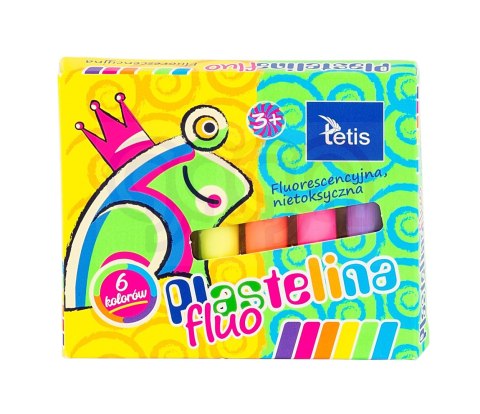 Plastelina fluorescencyjna 6 kol. 15 g Tetis