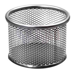 Przybornik średni okrągły czarny Tetis