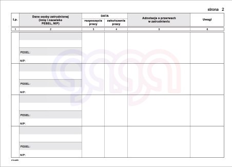 R7 Ewidencja zatrudnienia R-7