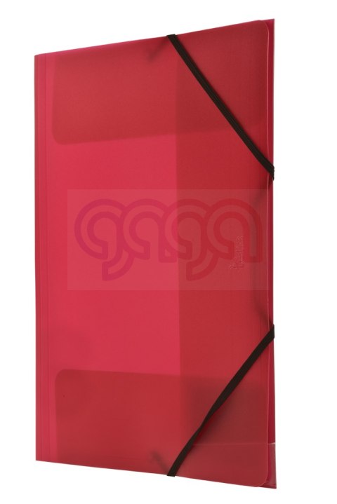 Teczka PP z gumką narożną A4 czer. Tetis