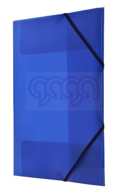 Teczka PP z gumką narożną A4 niebieska Tetis