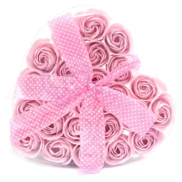 Zestaw 24 mydlanych różowych róż Dzień Kobiet Mamy