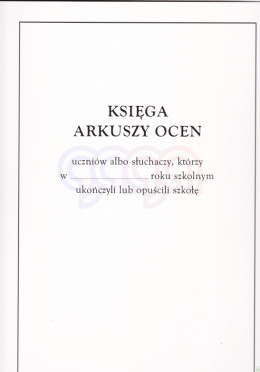 Księga arkuszy ocen skoroszyt