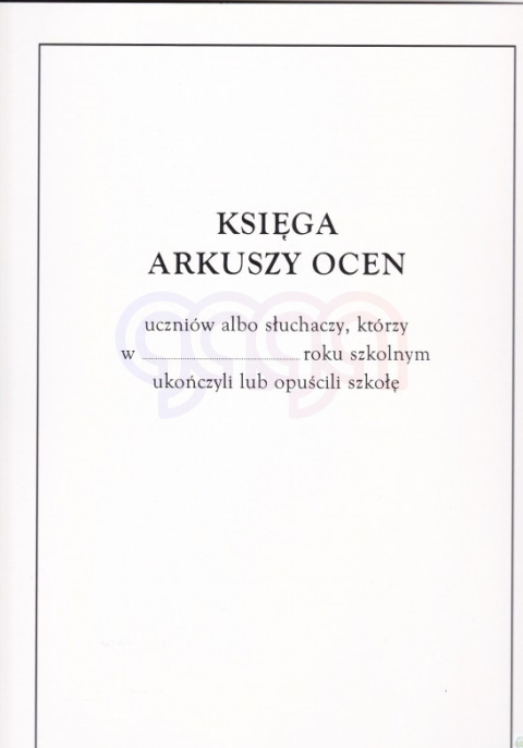 Księga arkuszy ocen skoroszyt