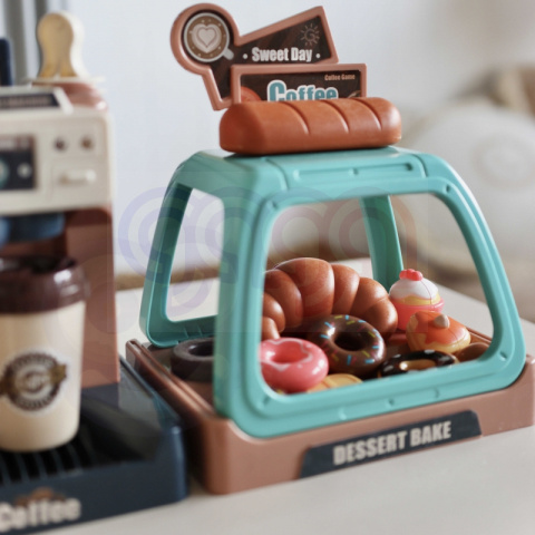 Kuchnia dziecięca zestaw Ekspres do Kawy + Witryna na Ciastka