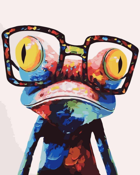 MalowaniE po numerach Żaba w okularach 40x50cm