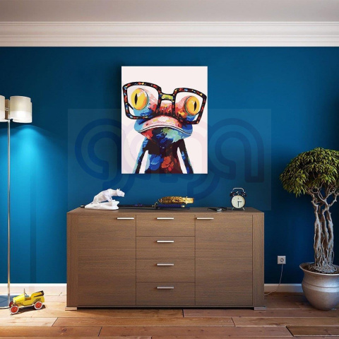 MalowaniE po numerach Żaba w okularach 40x50cm