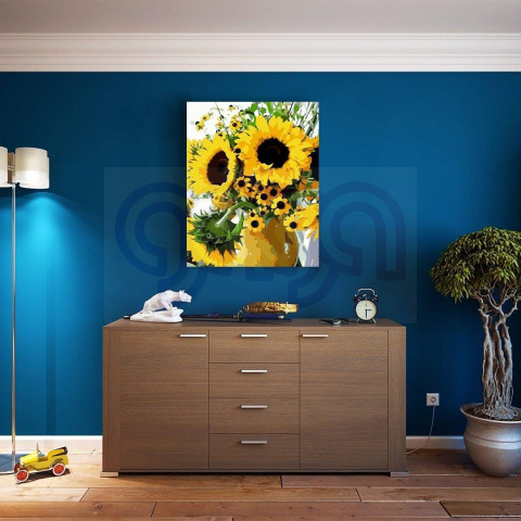 Malowanie po numerach Słoneczniki 40x50cm