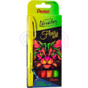 Pisak do kaligrafii PENTEL SES15 Brush Sign Pen Fluoart kpl. 5szt. FLUORESCENCYJNE