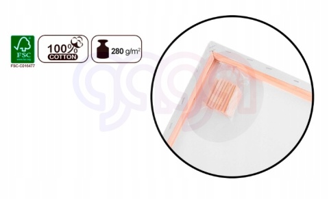 PODOBRAZIE PŁÓTNO MALARSKIE 40x40x1,5cm 280g/m2